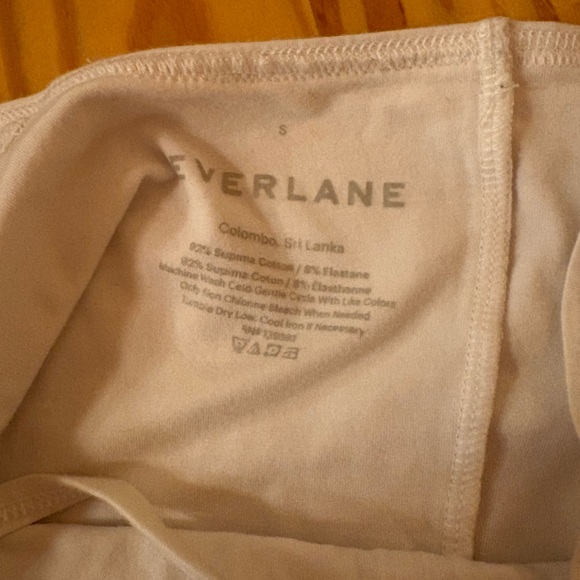 Everlane Ivory Ribbed Spaghetti-Strap Bodysuit - Picture 3 of 3